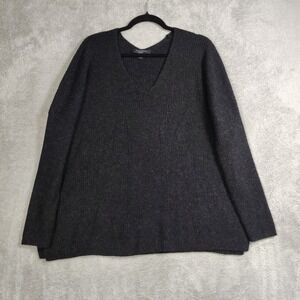 All‎ Saints Rhoda V Neck Sweater Medium Wool Alpaca Blend Dolman Cozy Open Weave